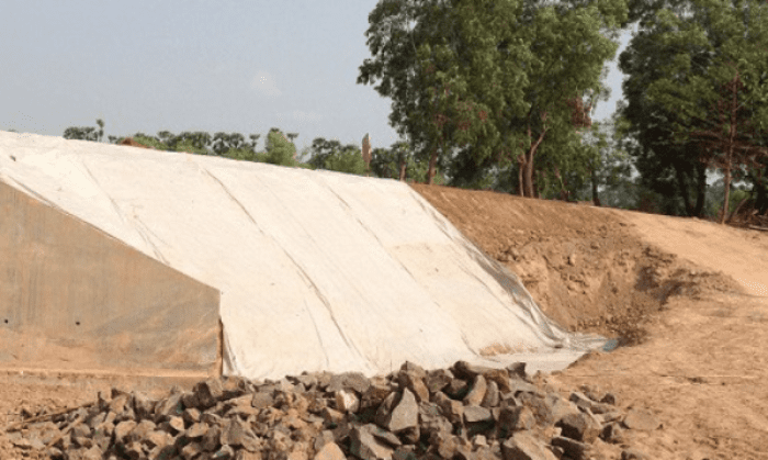 Geotessile in poliestere con filamento di diga