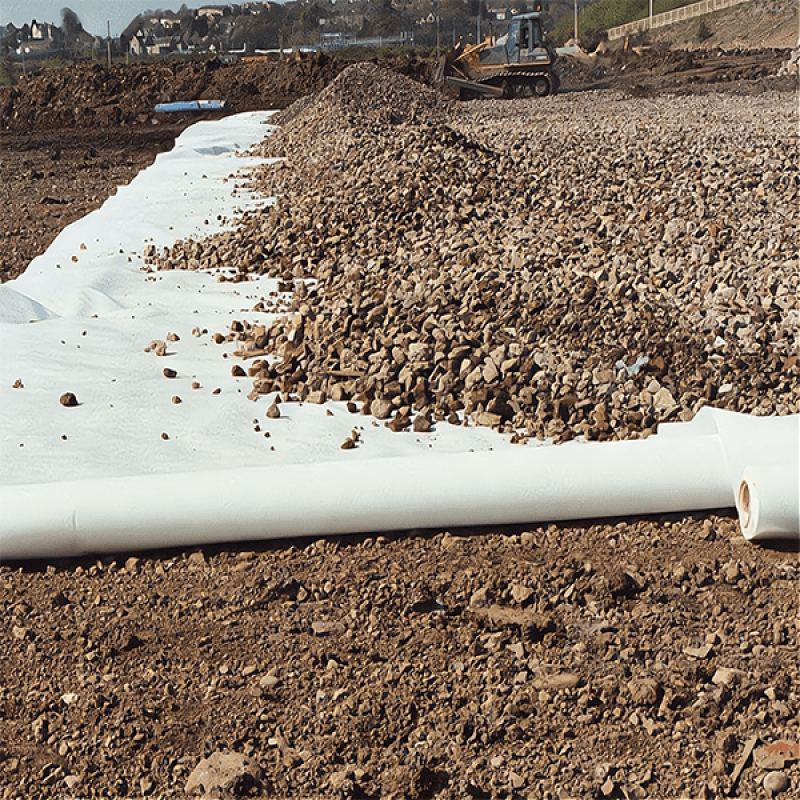 Tensile and erosion resistant non-woven geotextile