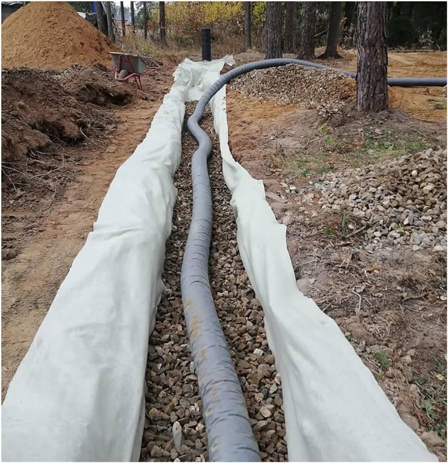 Corrosion-resistant underground drainage polyester nonwoven geotextile